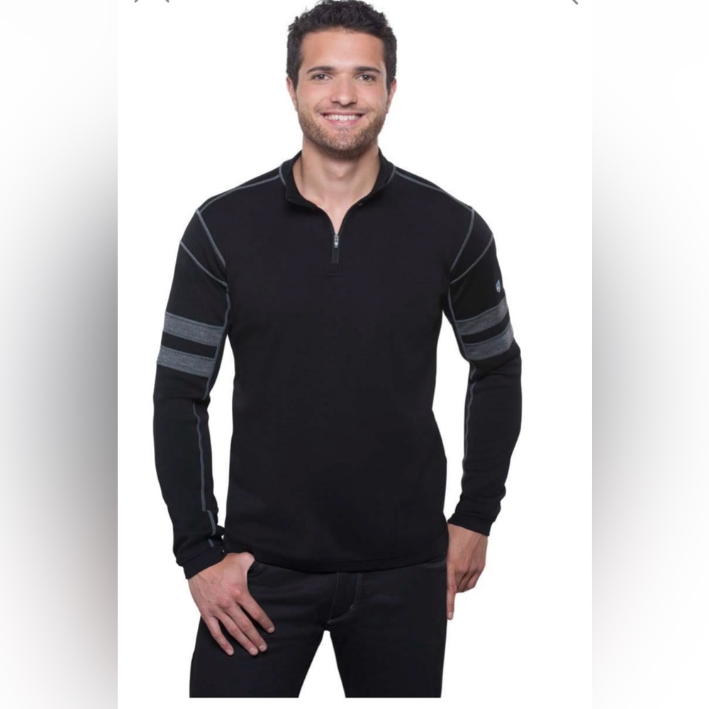 Kuhl Men's Kuhl Team Quarter Zip 100% Merino Wool Sweater Performance 3196 $149